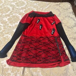 Descendants 4 The Rise Of Red : Red’s Top Long sleeve M Adult Halloween Costume